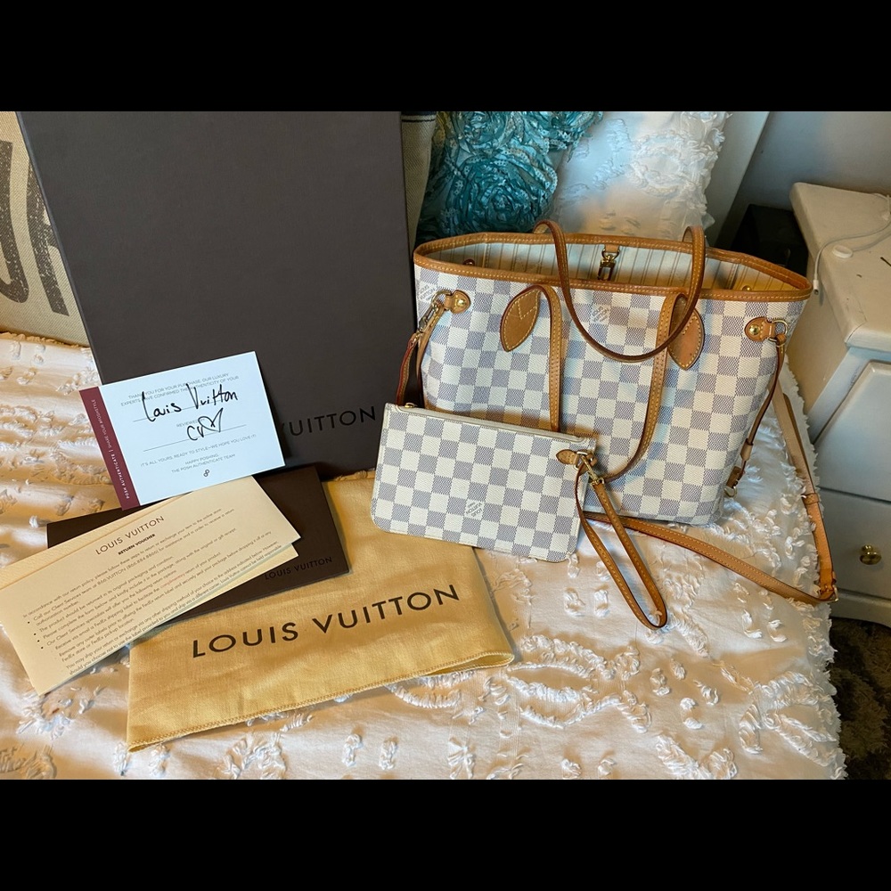 Louis Vuitton neverfull pm in Damier Azul